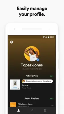 Spotify for Artists android App screenshot 0